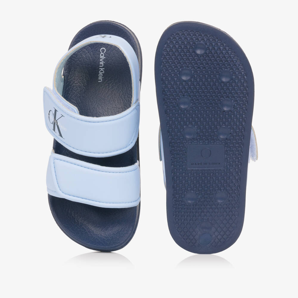 Calvin Klein-Blue Lightweight Velcro Sandals | Childrensalon