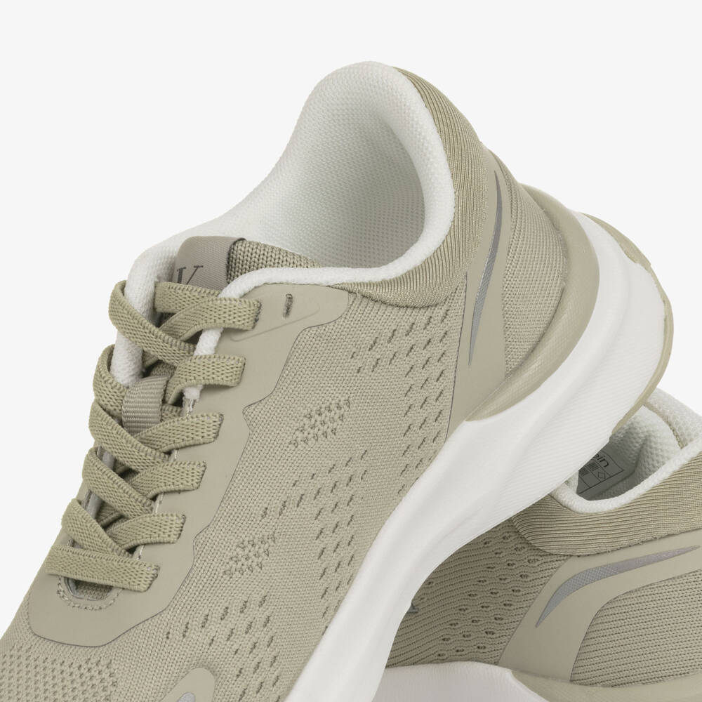 Calvin Klein-Boys Beige Slip On Trainers with Reflective Logo | Childrensalon