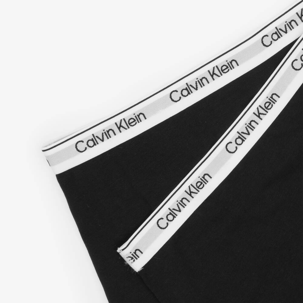 Calvin Klein-Boys Black Cotton Boxer Shorts (2 Pack) | Childrensalon