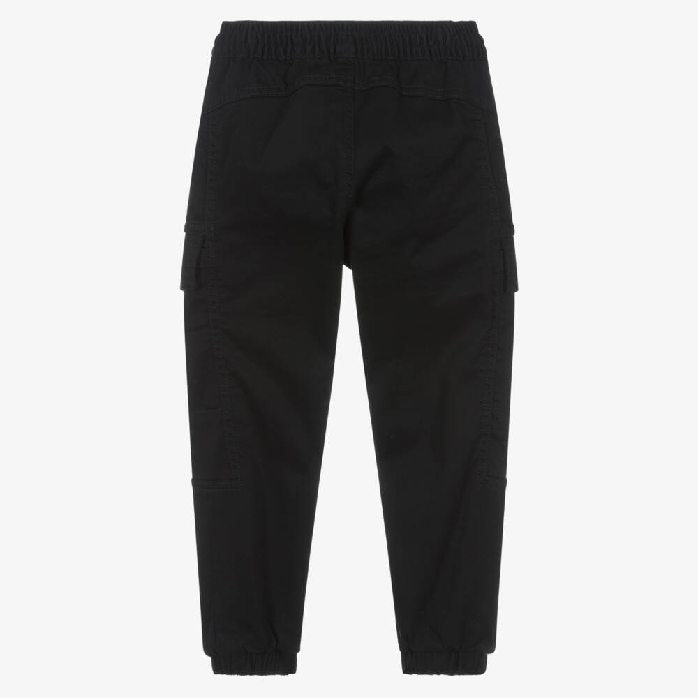 Calvin Klein-بنطلون كارغو قطن لون أسود للأولاد | Childrensalon