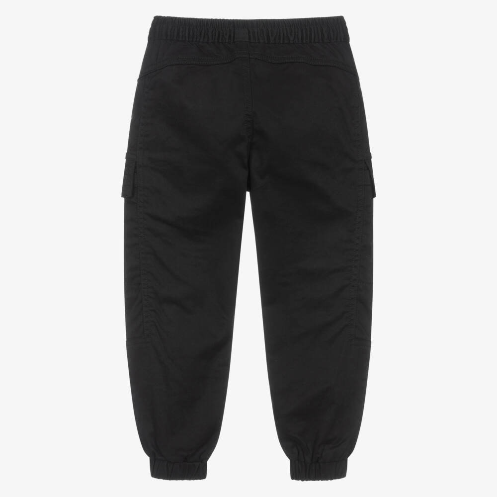 Calvin Klein-بنطلون كارغو قطن لون أسود للأولاد | Childrensalon