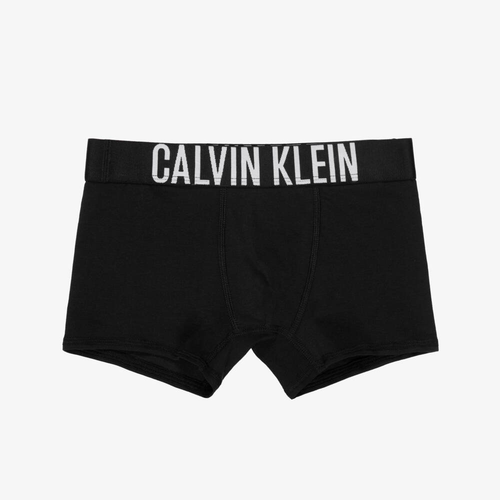 Calvin Klein-Boys Black Cotton Jersey Boxer Shorts (2 Pack) | Childrensalon