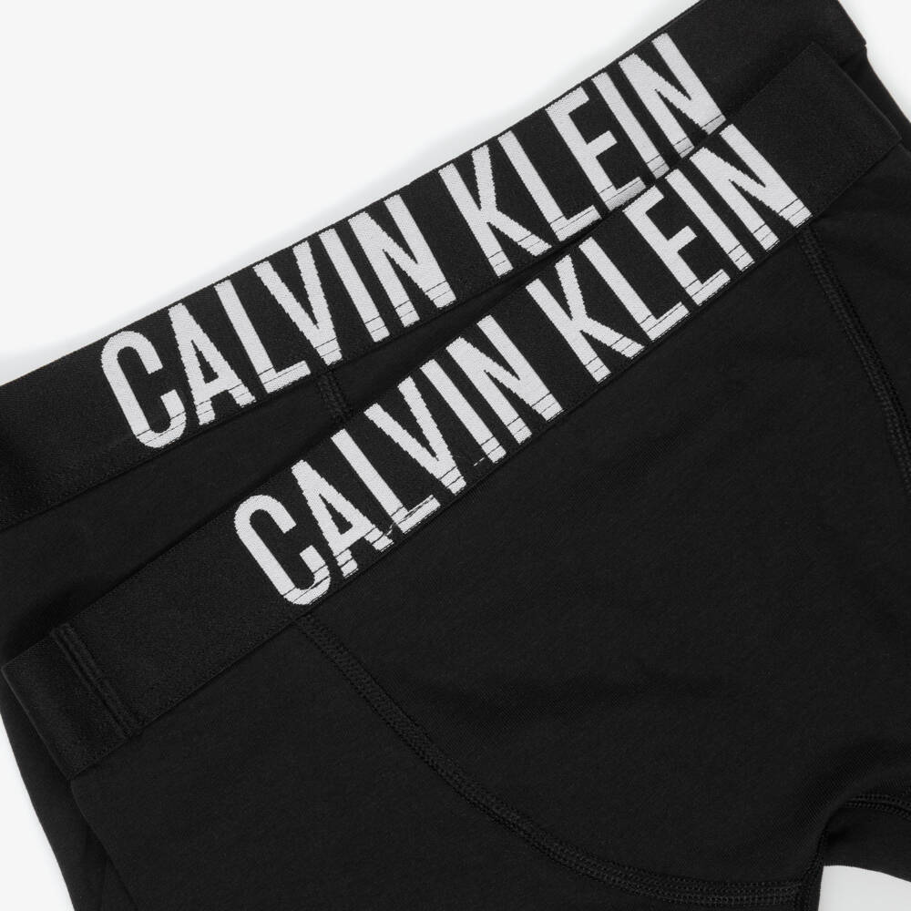 Calvin Klein-Boys Black Cotton Jersey Boxer Shorts (2 Pack) | Childrensalon