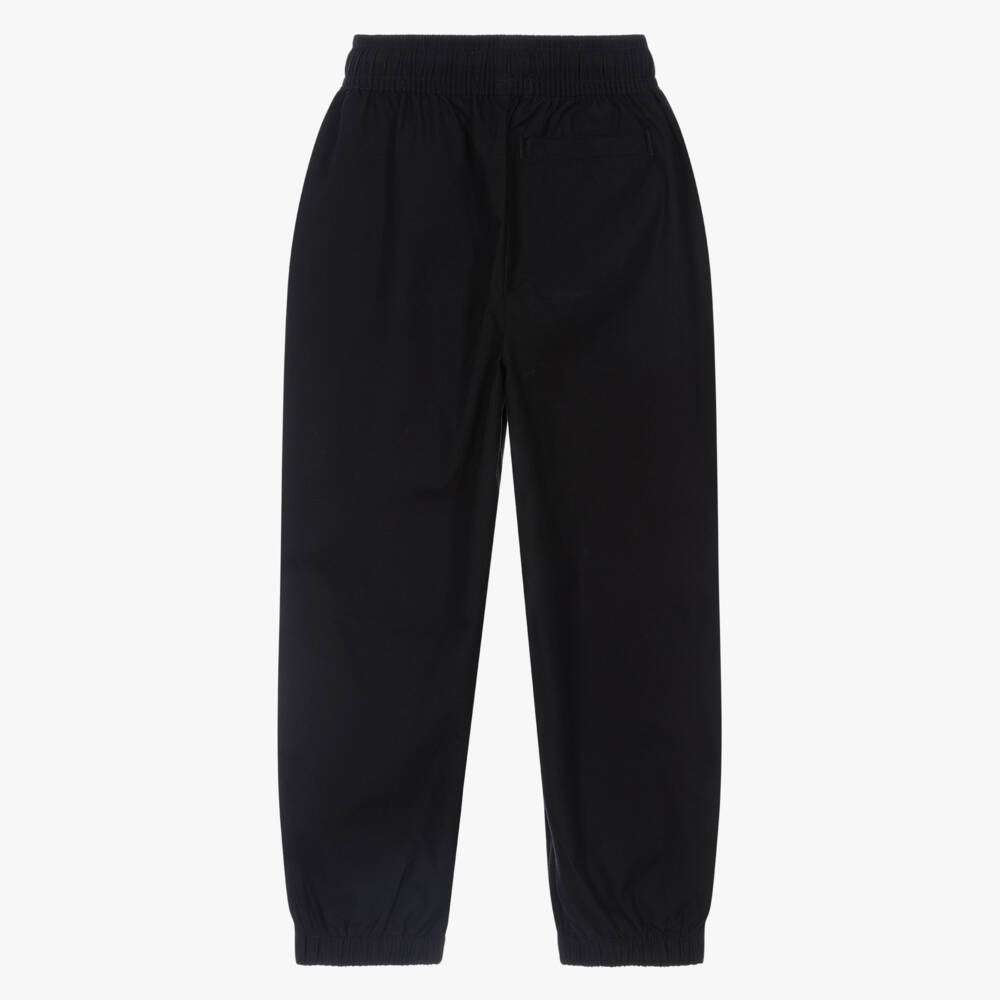 Calvin Klein-Boys Black Cotton Parachute Trousers | Childrensalon