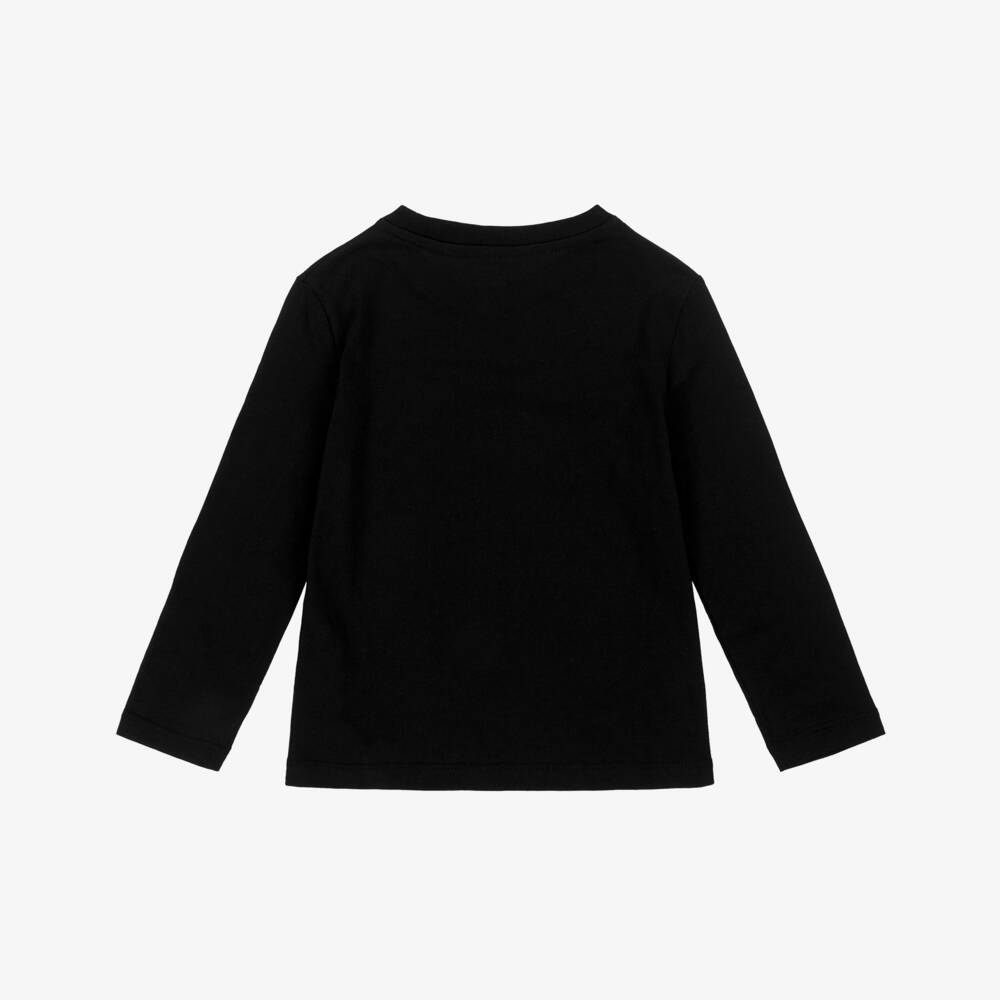 Calvin Klein-Boys Black & White Long-Sleeved Cotton Tops (2 Pack) | Childrensalon