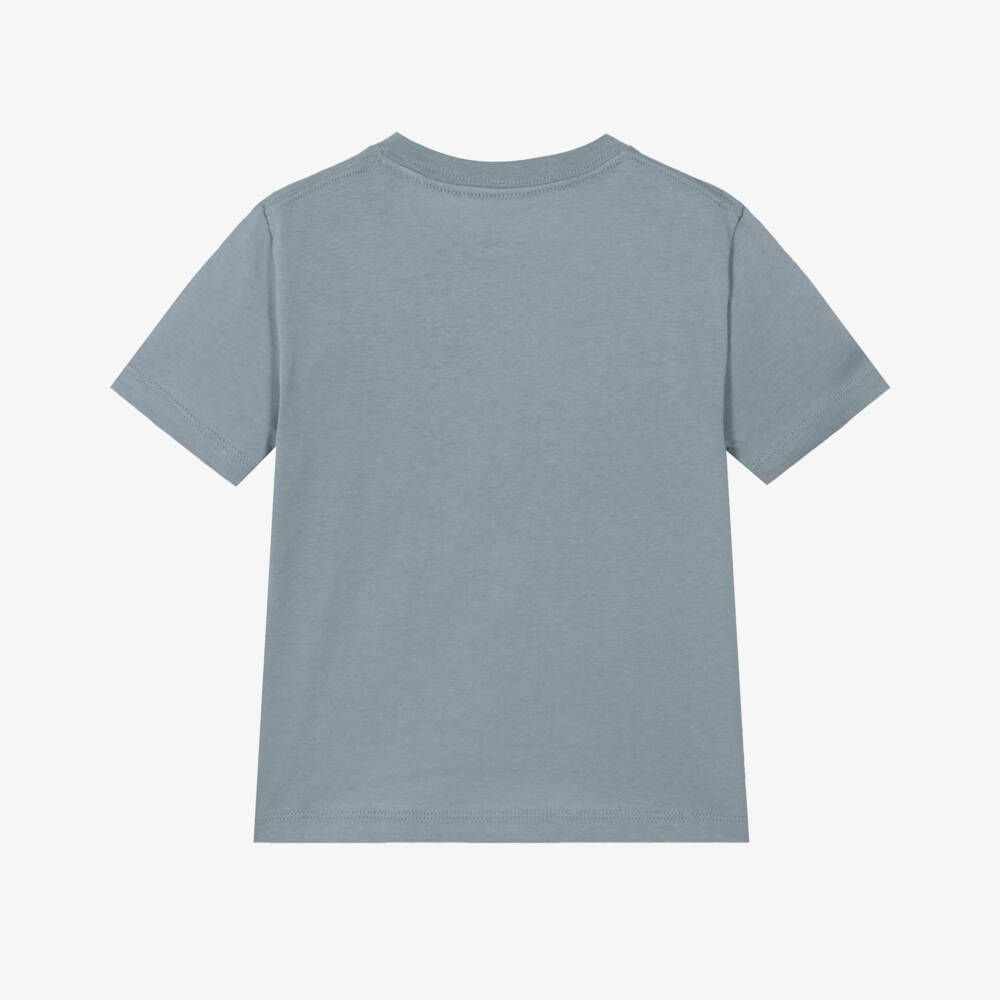 Calvin Klein-تيشيرت قطن بشعار الماركة لون أزرق للأولاد | Childrensalon