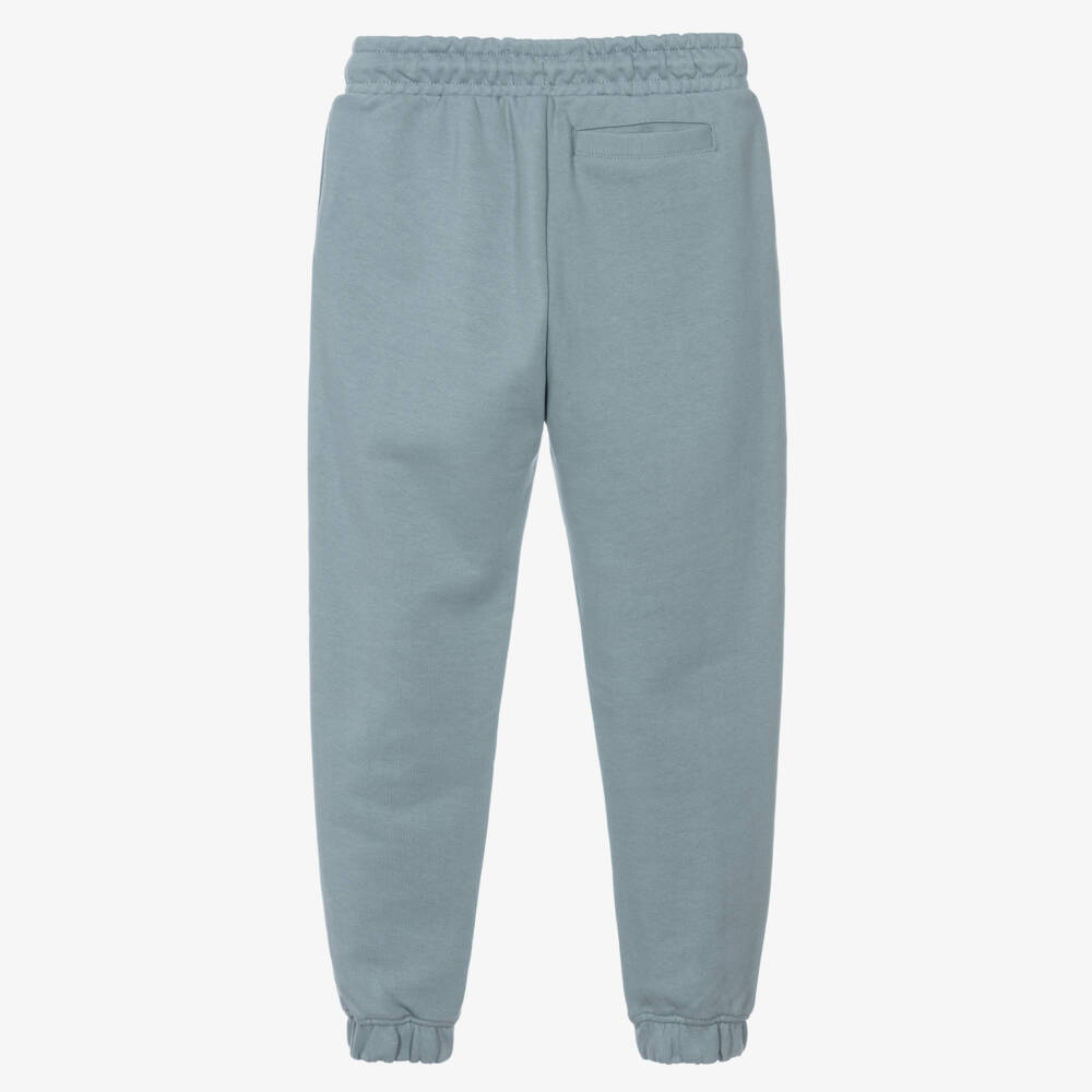 Calvin Klein-Boys Blue Cuffed Joggers with Front Seam Detail | Childrensalon