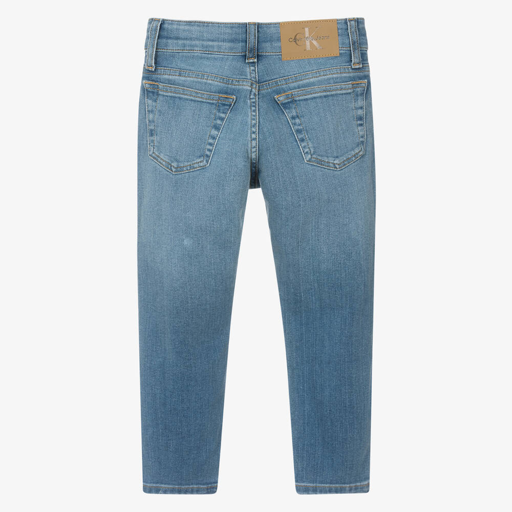 Calvin Klein-Boys Blue Denim Dad Jeans | Childrensalon