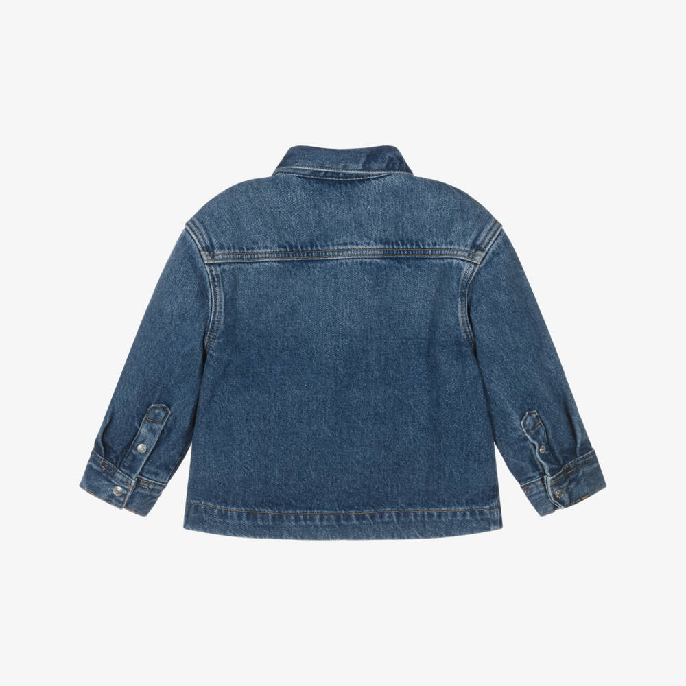Calvin Klein-Boys Blue Denim Shirt with Poppers | Childrensalon