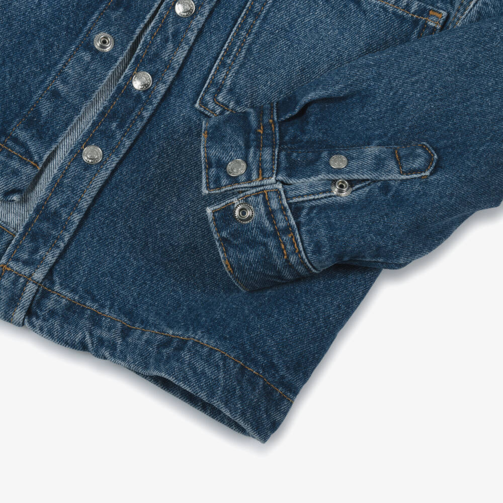 Calvin Klein-Boys Blue Denim Shirt with Poppers | Childrensalon