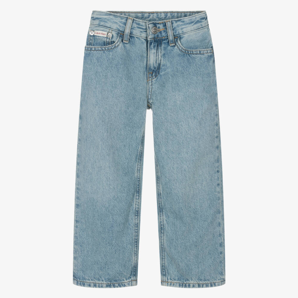 Calvin Klein-Boys Blue Denim Skater Jeans | Childrensalon