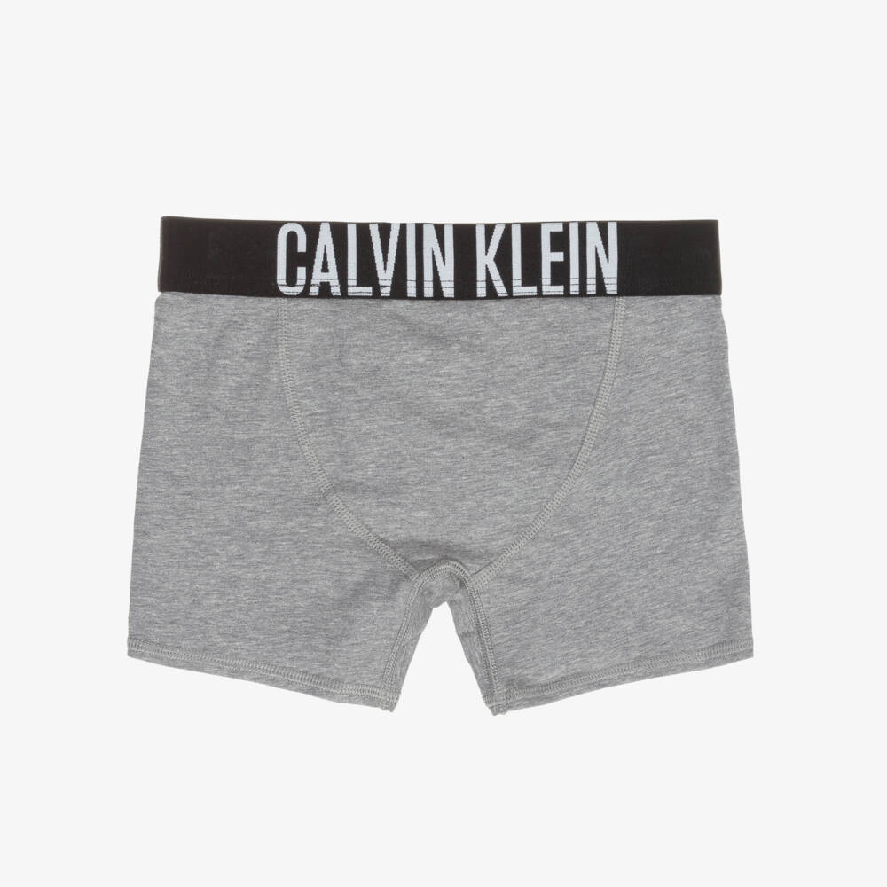 Calvin Klein-شورت بوكسر قطن لون أسود ورمادي للأولاد (عدد 2) | Childrensalon