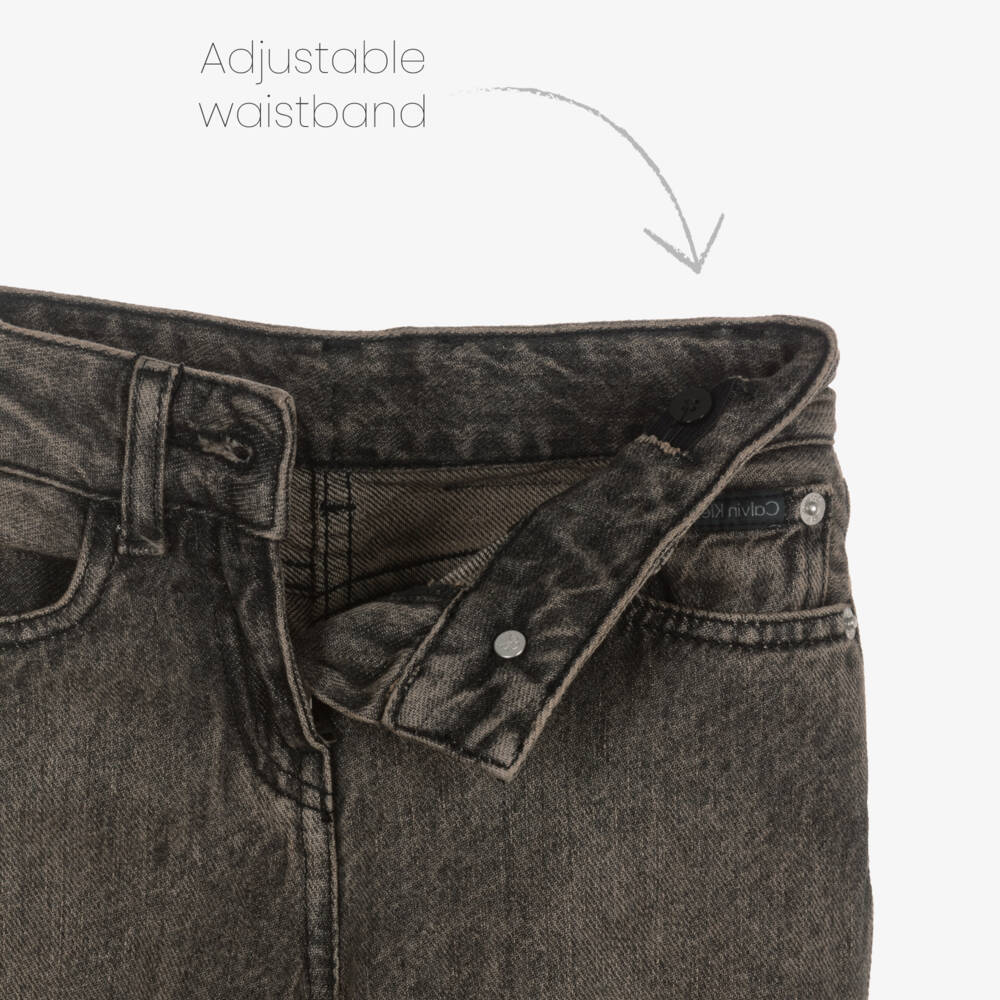 Calvin Klein-Boys Grey Denim Skater Jeans | Childrensalon