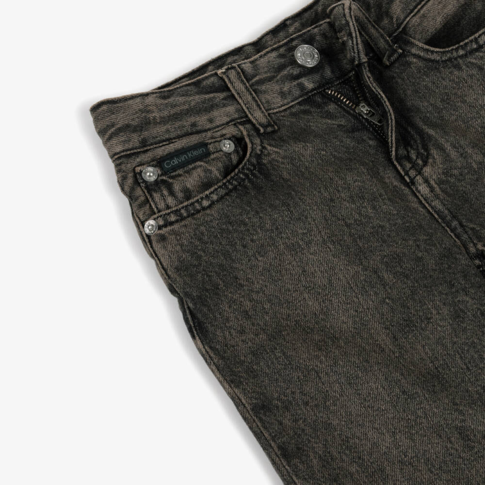 Calvin Klein-Boys Grey Denim Skater Jeans | Childrensalon