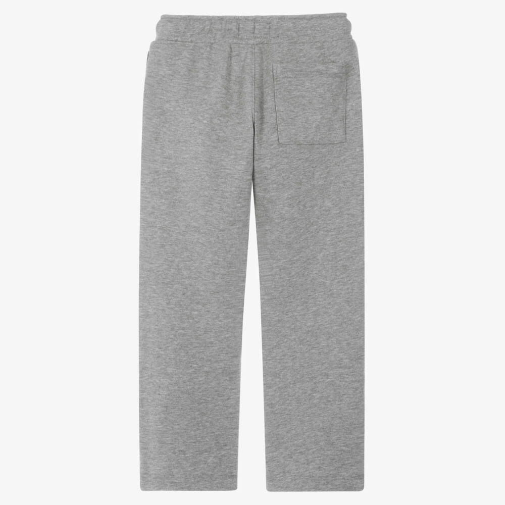 Calvin Klein-Boys Grey Marl Straight-Leg Joggers | Childrensalon