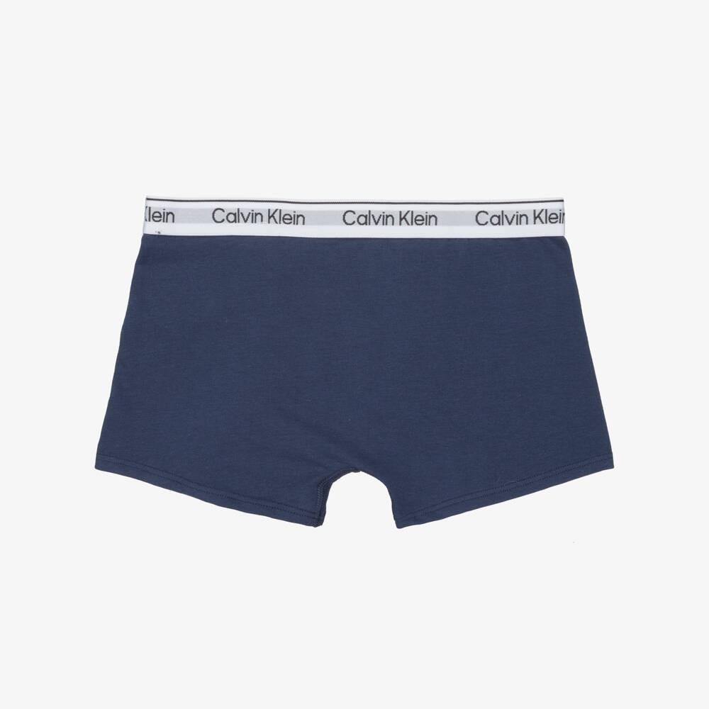Calvin Klein-شورت بوكسر قطن لون أسود وكحلي للأولاد (عدد 2) | Childrensalon