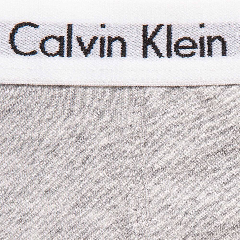 Calvin Klein-Boys White & Grey Cotton Boxer Briefs (Pack of 2) | Childrensalon