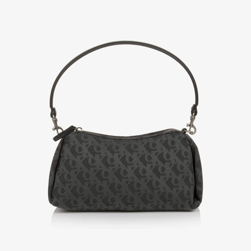 Calvin Klein-Charcoal Grey CK Monogram Canvas Bag (27cm) | Childrensalon