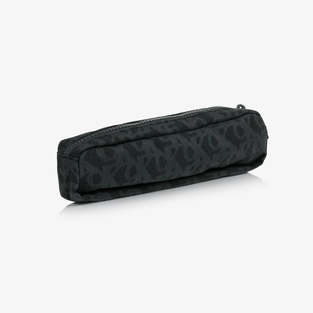 Calvin Klein-Charcoal Grey CK Monogram Canvas Pencil Case (23cm) | Childrensalon