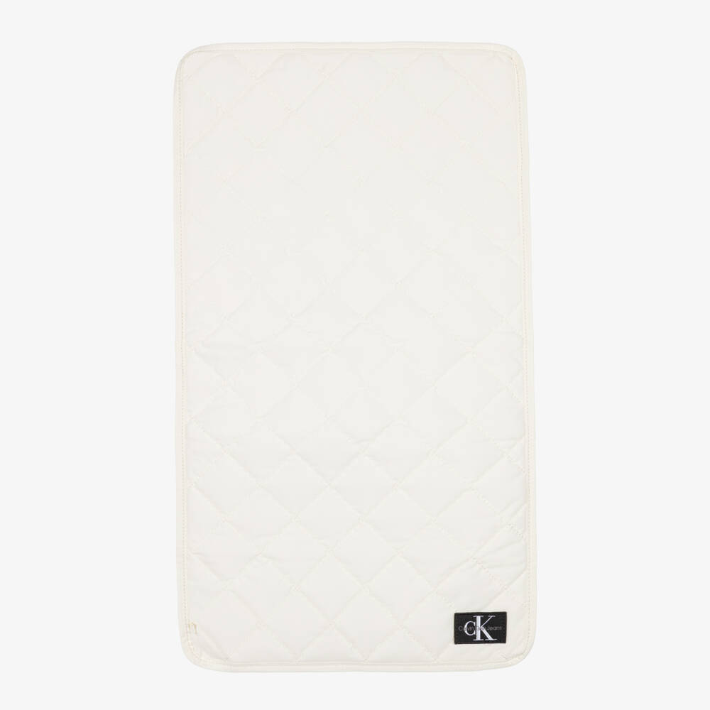 Calvin Klein-Cream Soft-Quilted Baby Changing Bag (32cm) | Childrensalon