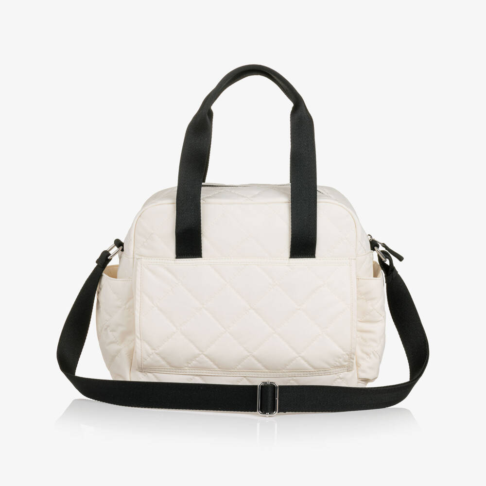 Calvin Klein-Cream Soft-Quilted Baby Changing Bag (32cm) | Childrensalon