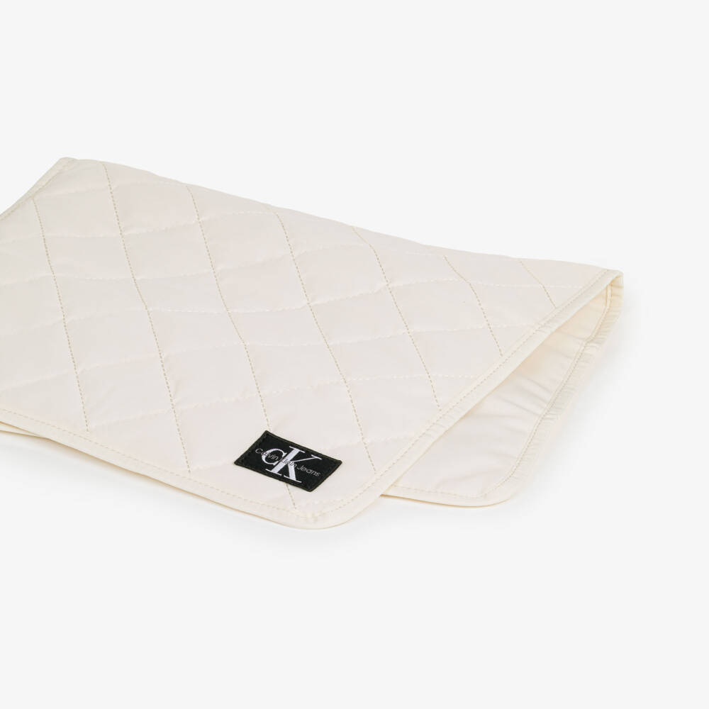 Calvin Klein-Cream Soft-Quilted Baby Changing Bag (32cm) | Childrensalon