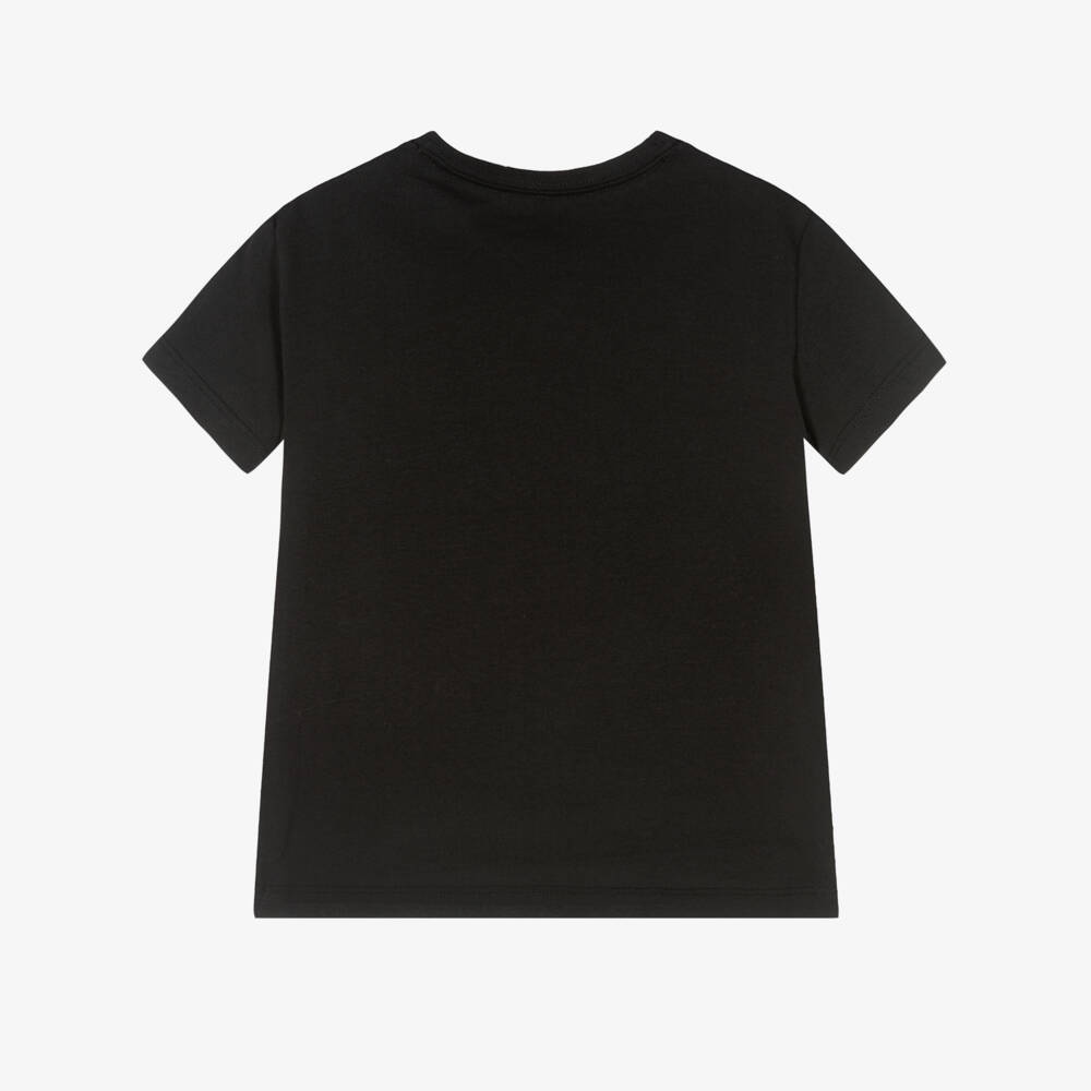Calvin Klein-Girls Black Cotton Logo T-Shirt | Childrensalon