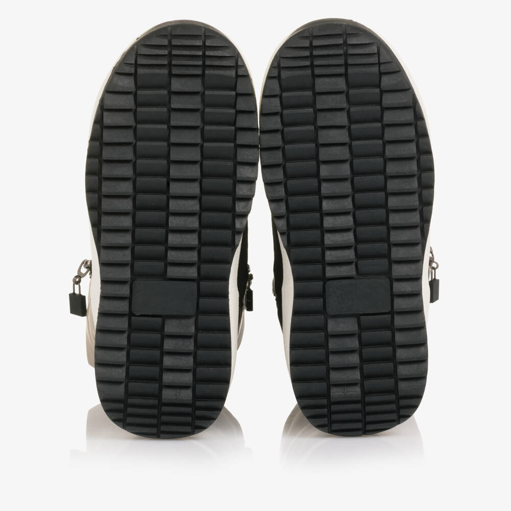 Calvin Klein-Girls Black & Metallic Gold Snow Boots | Childrensalon