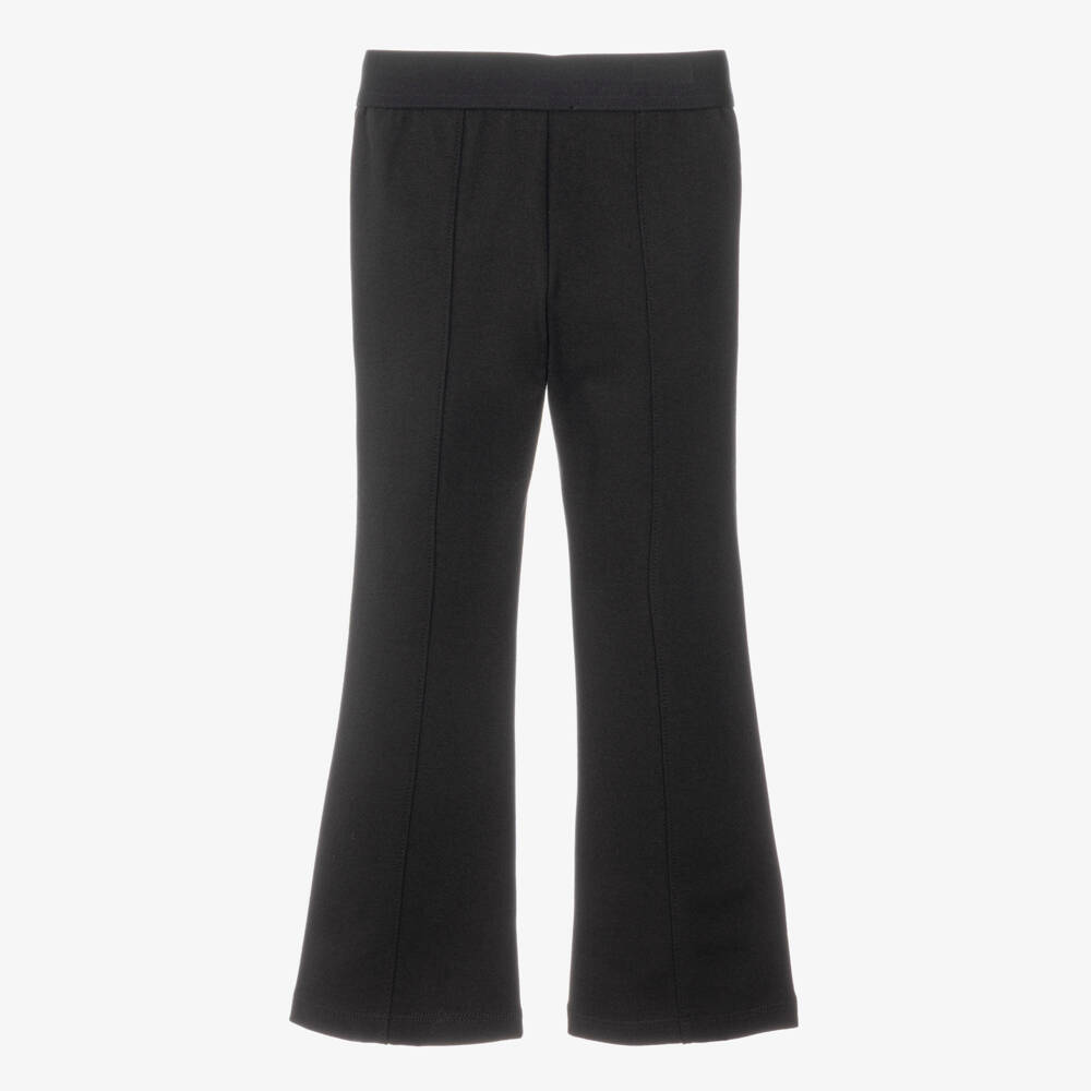 Calvin Klein-Girls Black Milano Jersey Flared Leggings | Childrensalon