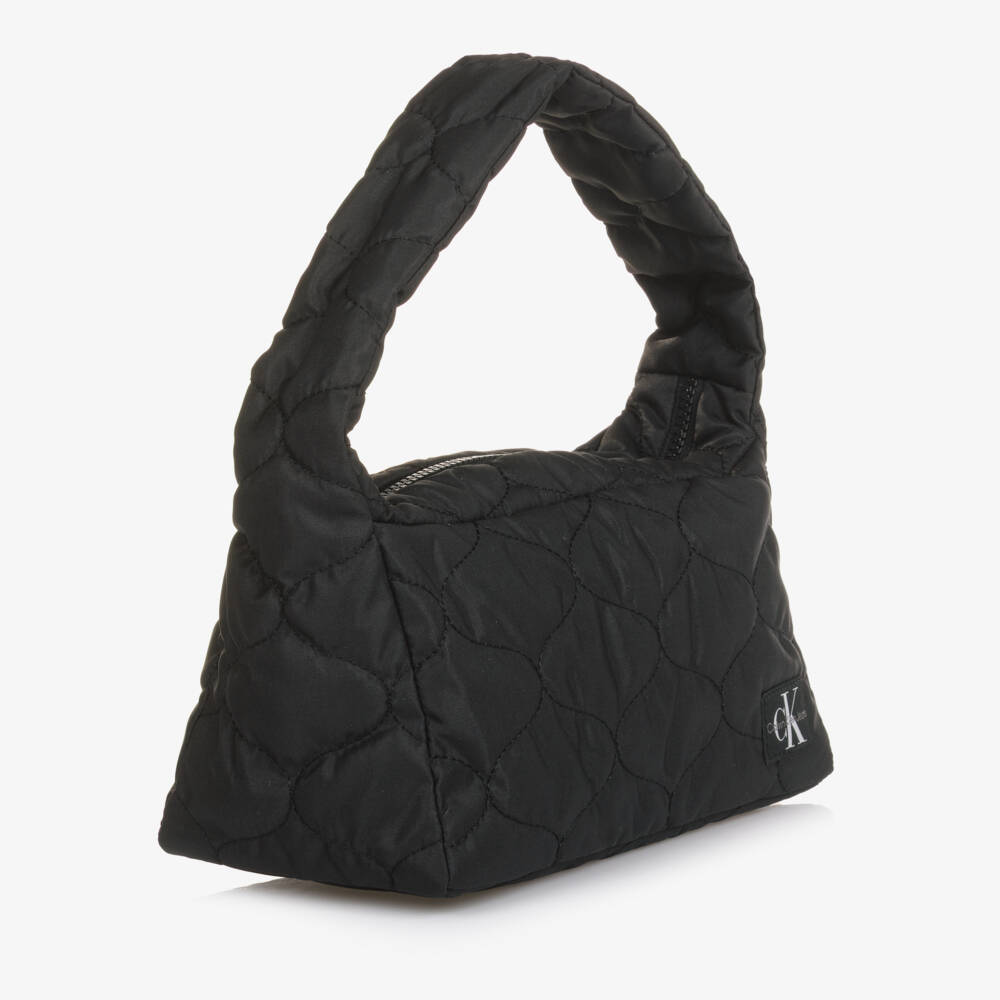 Calvin Klein-Сумка через плечо чёрная стёганая для девочек (25см) | Childrensalon