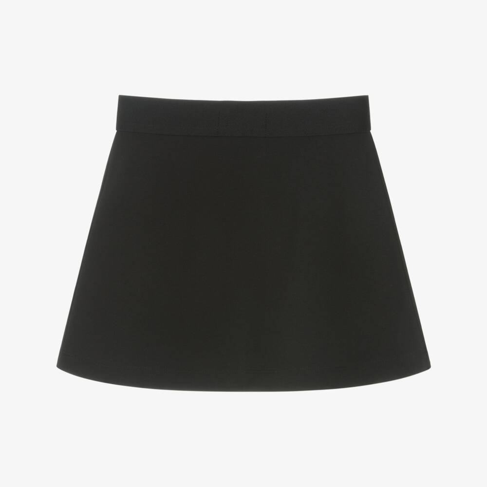 Calvin Klein-Girls Black Scuba Jersey Skirt | Childrensalon