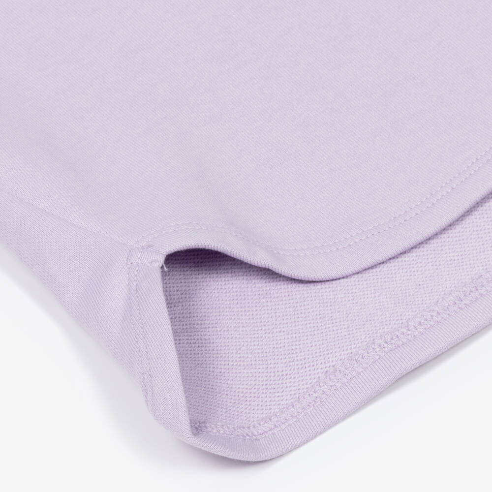 Calvin Klein-سويتشيرت قطن لون بنفسجي ليلاك للبنات | Childrensalon