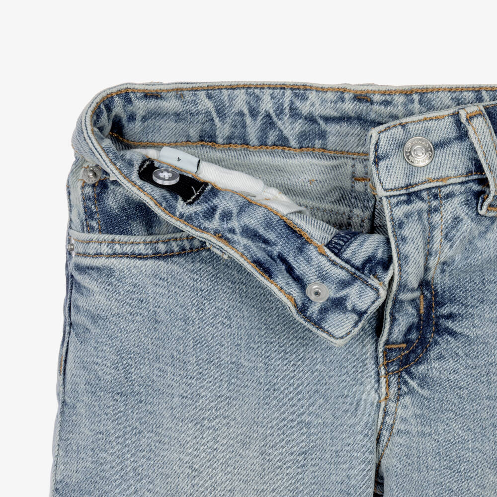 Calvin Klein-Girls Light Blue Wide Leg Denim Jeans | Childrensalon