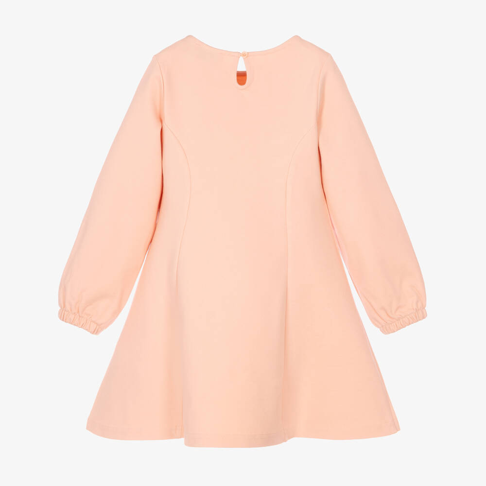 Calvin Klein-Girls Pink Seamed Punto Jersey Dress | Childrensalon