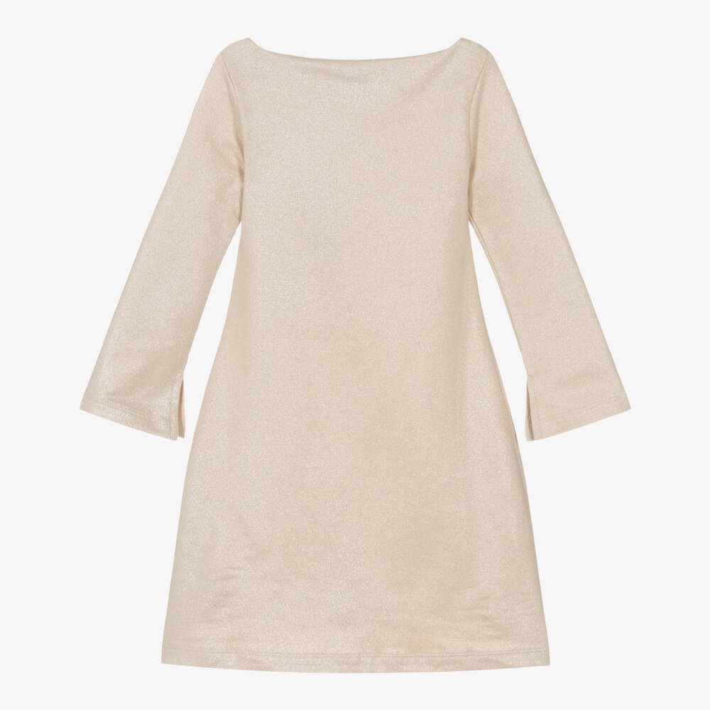 Calvin Klein-Платье золотистое блестящее для девочек | Childrensalon