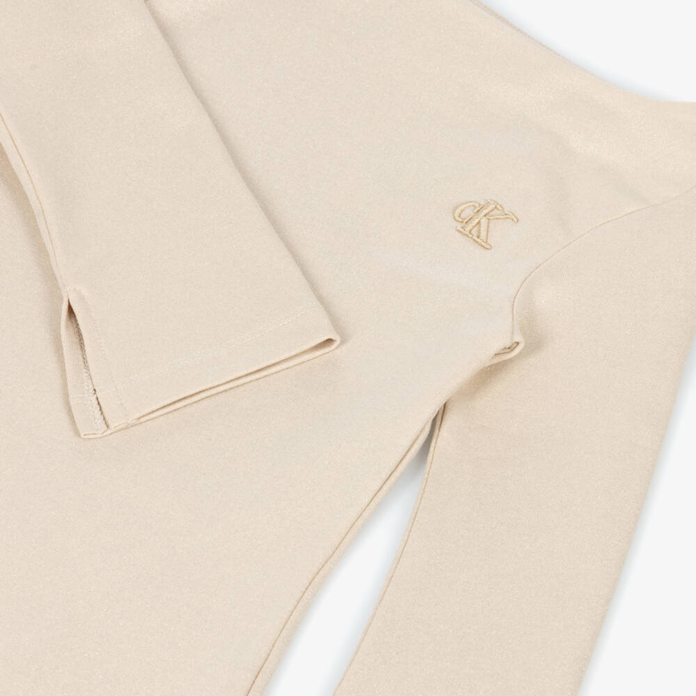 Calvin Klein-Платье золотистое блестящее для девочек | Childrensalon