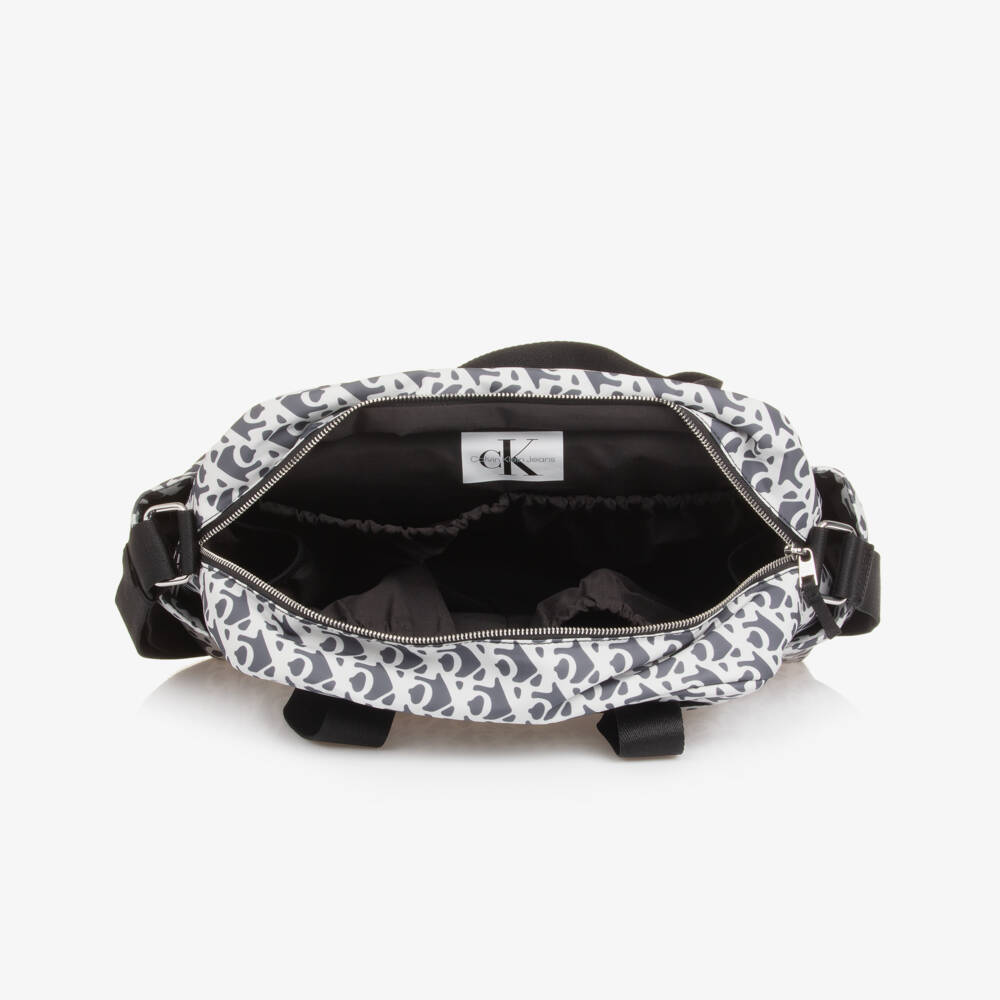 Calvin Klein-Grey Logo Pattern Changing Bag (43cm) | Childrensalon