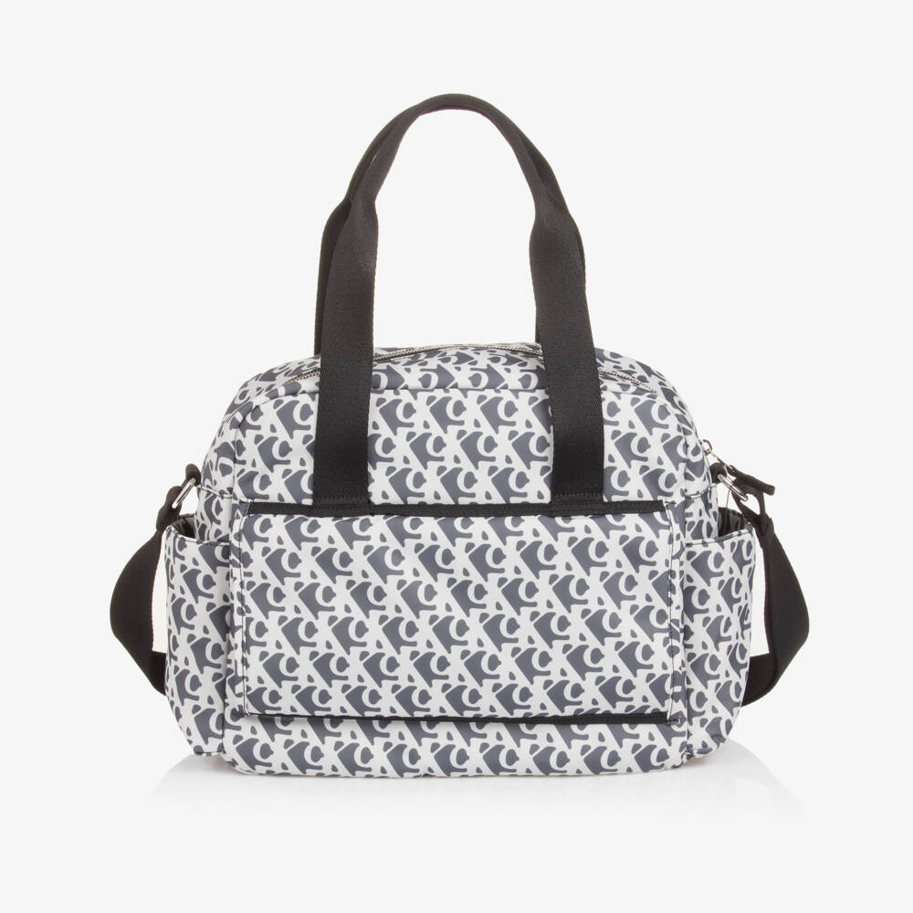 Calvin Klein-Grey Logo Pattern Changing Bag (43cm) | Childrensalon