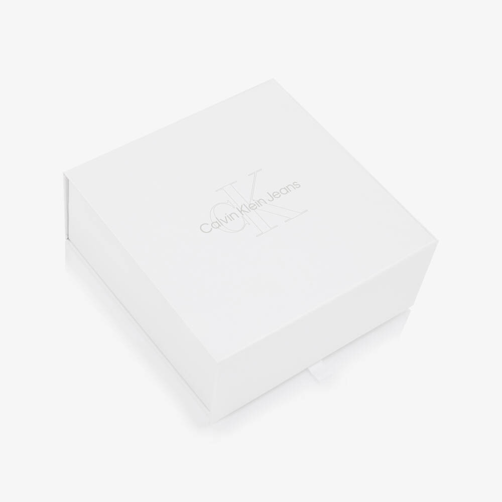 Calvin Klein-Ivory Knitted Baby Blanket Gift (85cm) | Childrensalon