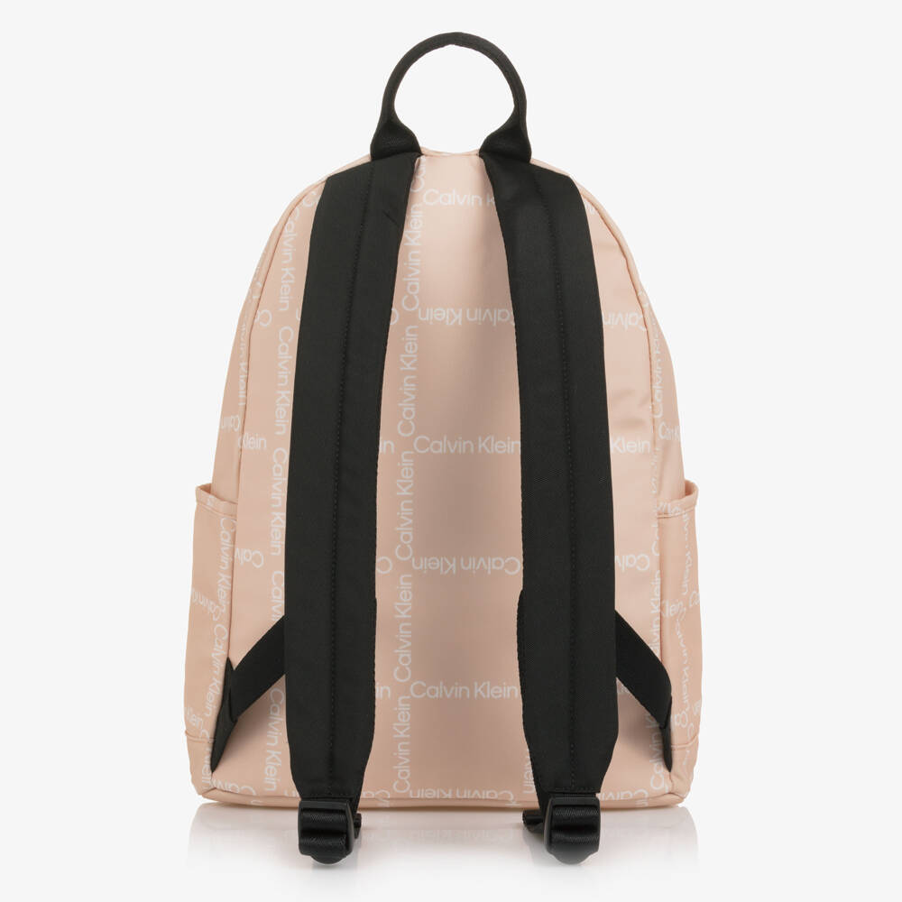 Calvin Klein-Pale Pink CK Logo Backpack (40cm) | Childrensalon