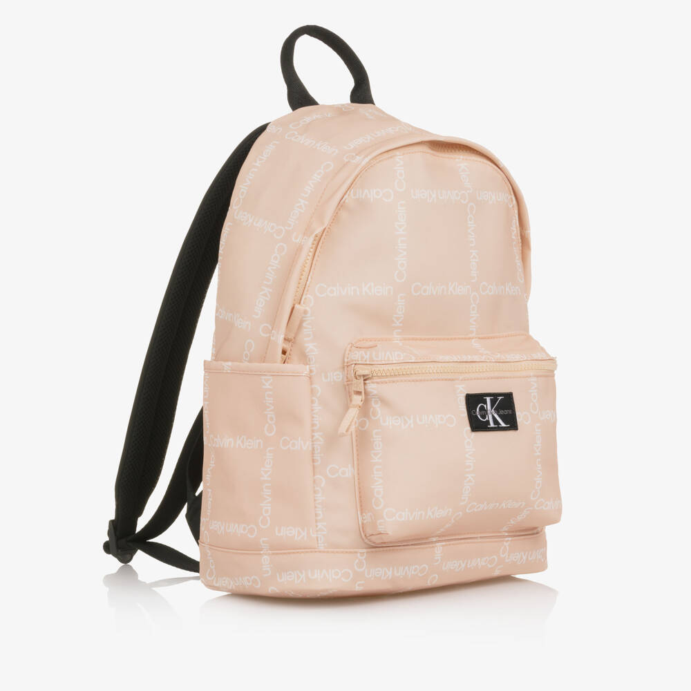 Calvin Klein-Pale Pink CK Logo Backpack (40cm) | Childrensalon