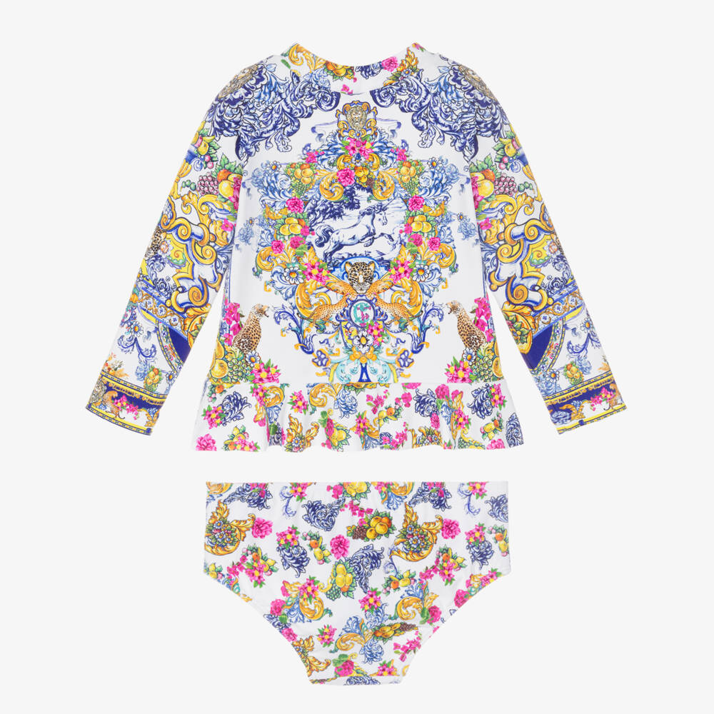 CAMILLA-Baby Girls Baroque Print Tankini | Childrensalon
