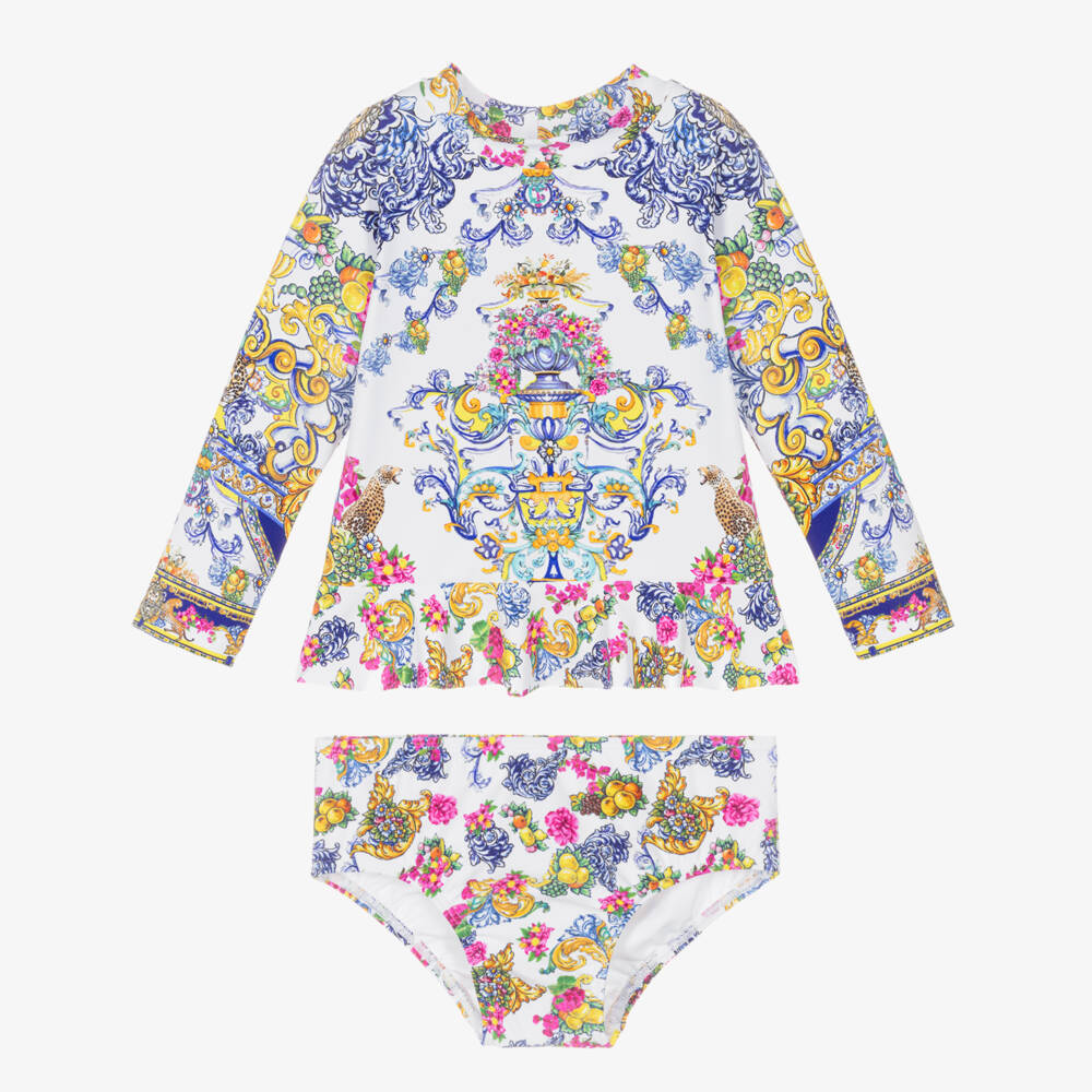 CAMILLA-Baby Girls Baroque Print Tankini | Childrensalon