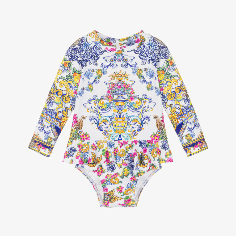 CAMILLA-Baby Girls Baroque Print Tankini | Childrensalon