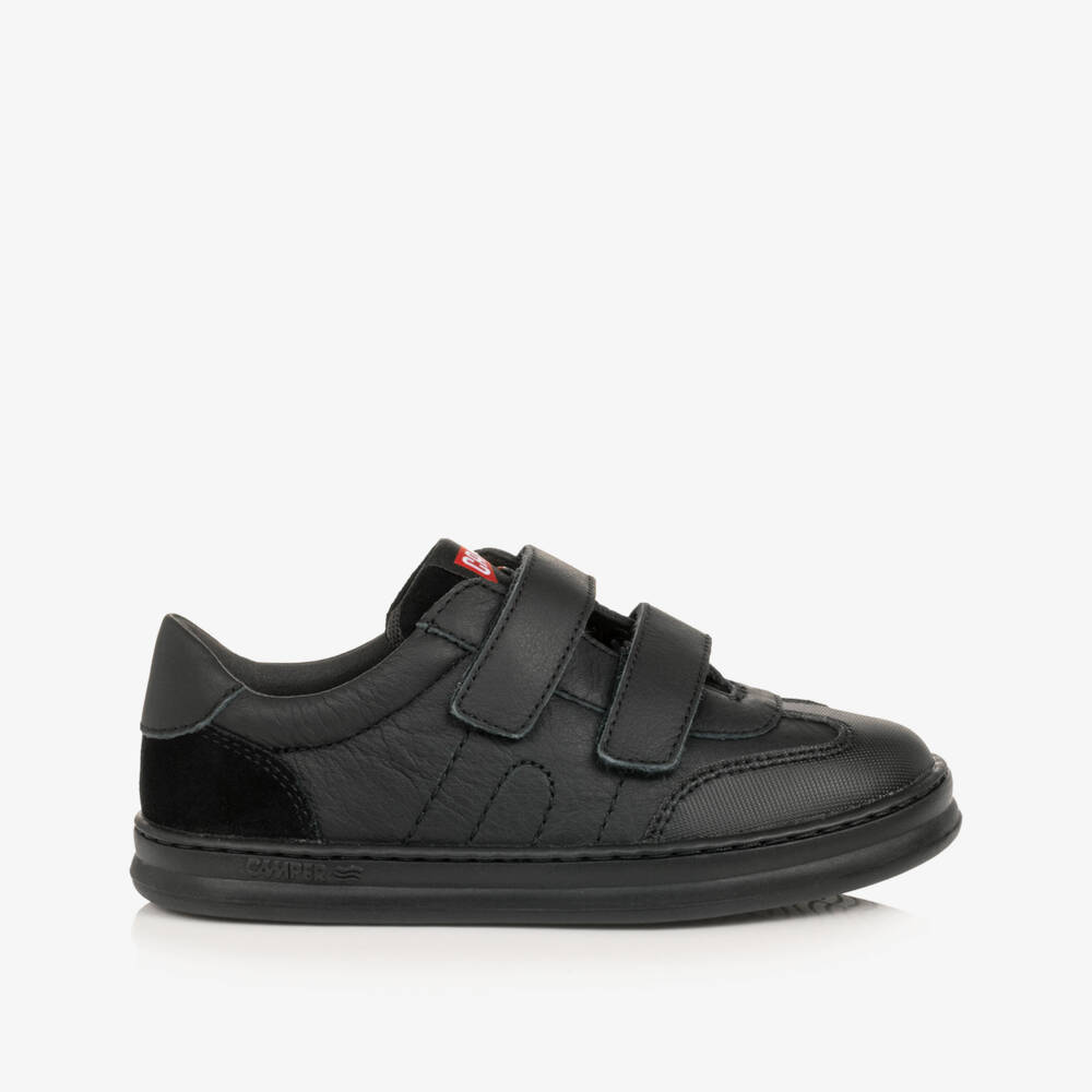 Camper-Boys Black Leather Runner Four Trainers | Childrensalon