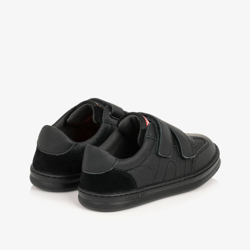 Camper-Boys Black Leather Runner Four Trainers | Childrensalon