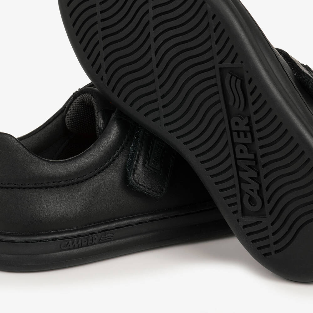 Camper-Boys Black Runner Four Trainers in Leather | Childrensalon
