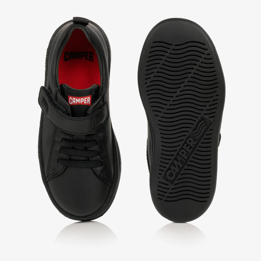 Camper-Boys Black Runner Four Trainers in Leather | Childrensalon