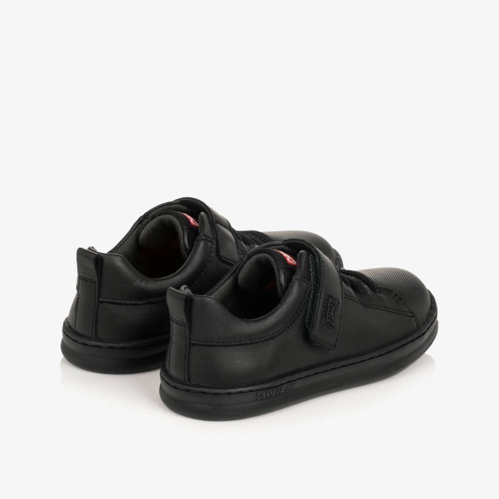 Camper-Boys Black Runner Four Trainers in Leather | Childrensalon