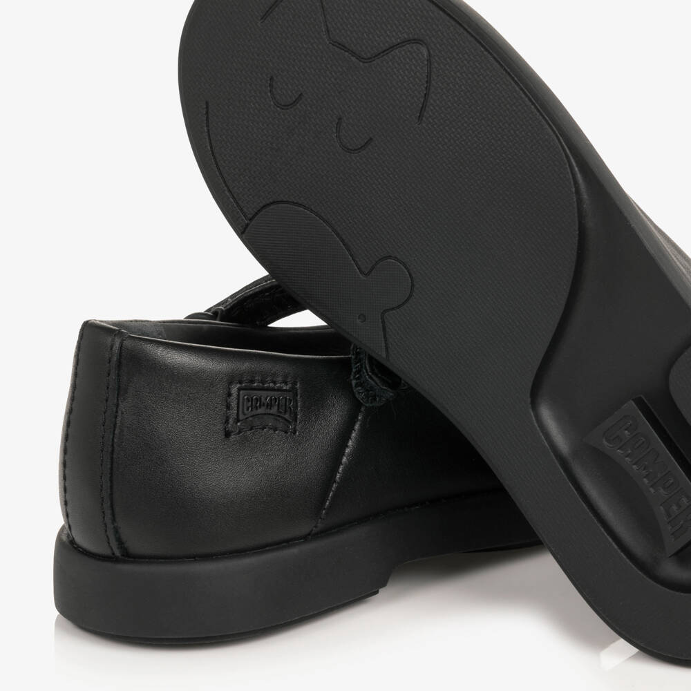 Camper-Girls Black Duet School Shoes in Leather | Childrensalon
